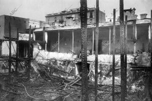 Ruinas del teatro de las Artes, situado en la calle de Floridablanca y Destruido...