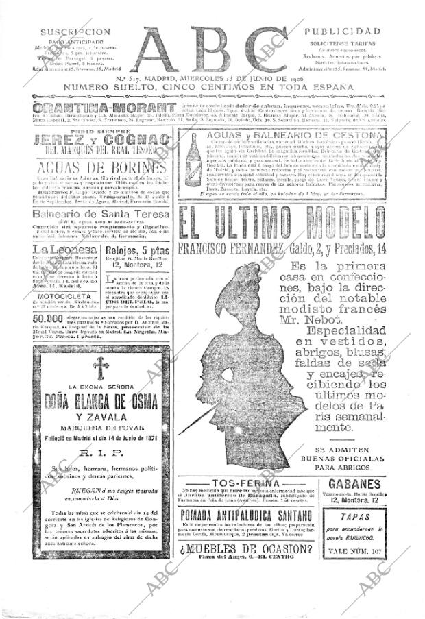 ABC MADRID 13-06-1906 página 1