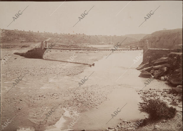 Puendeluna (Zaragoza), 15/03/1906. Puente sobre el río Gallego