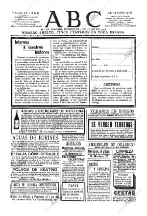 ABC MADRID 04-07-1906 página 1