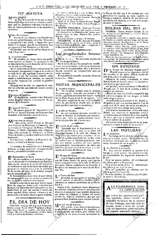 ABC MADRID 22-07-1906 página 5