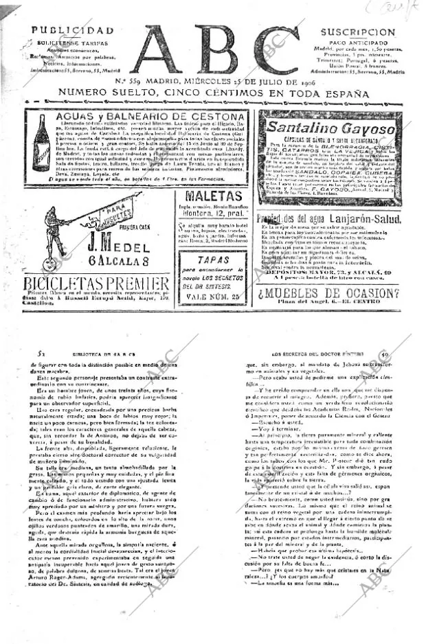 ABC MADRID 25-07-1906 página 1