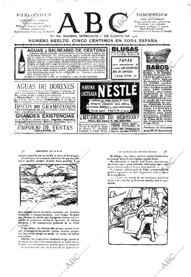 ABC MADRID 01-08-1906 página 1