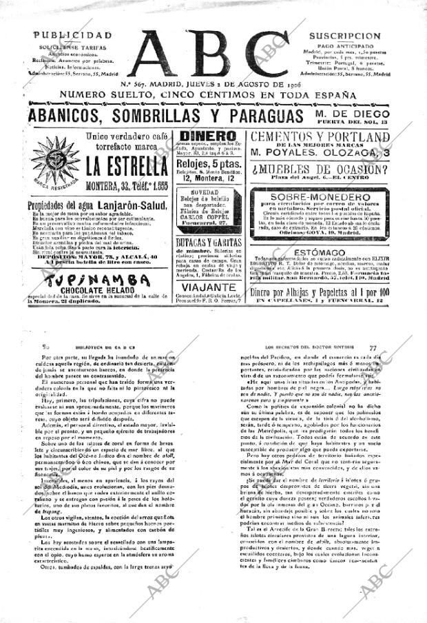 ABC MADRID 02-08-1906 página 1