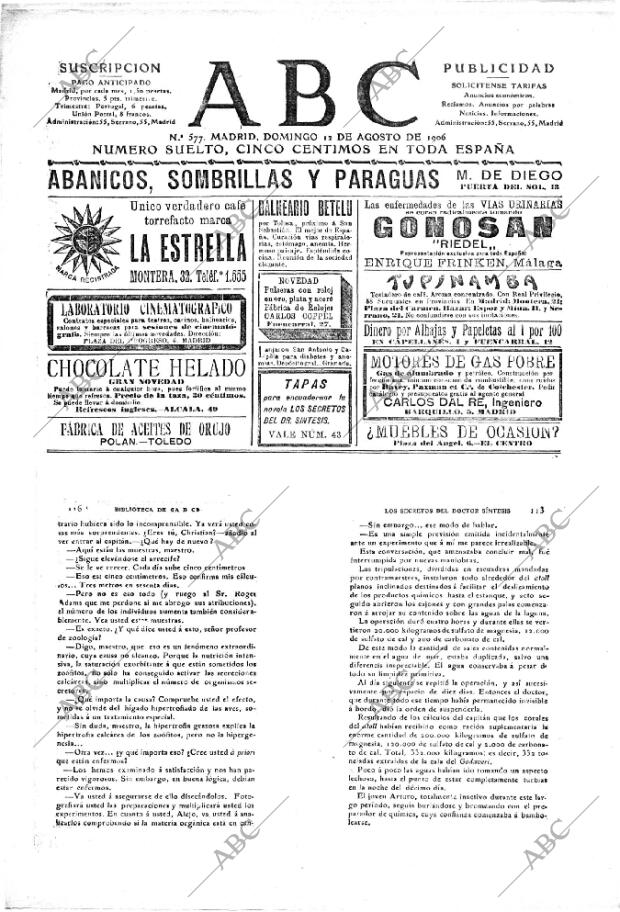 ABC MADRID 12-08-1906 página 1