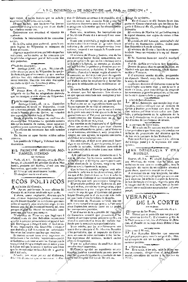 ABC MADRID 19-08-1906 página 10