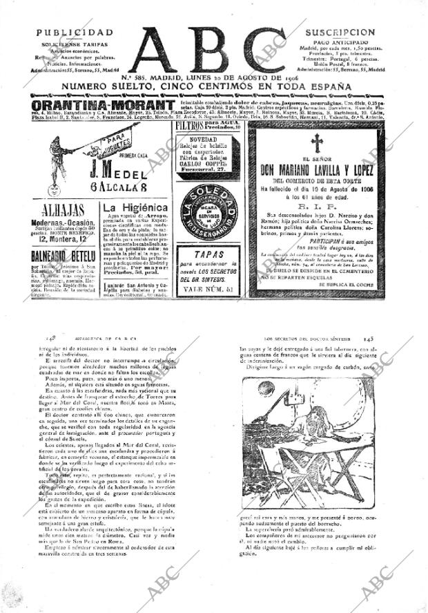 ABC MADRID 20-08-1906 página 1
