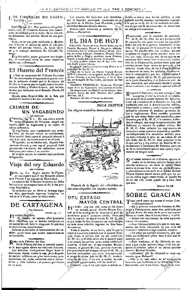 ABC MADRID 25-08-1906 página 5
