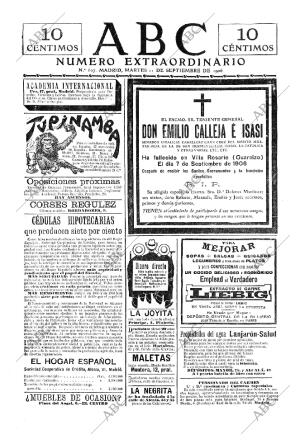 ABC MADRID 11-09-1906 página 1