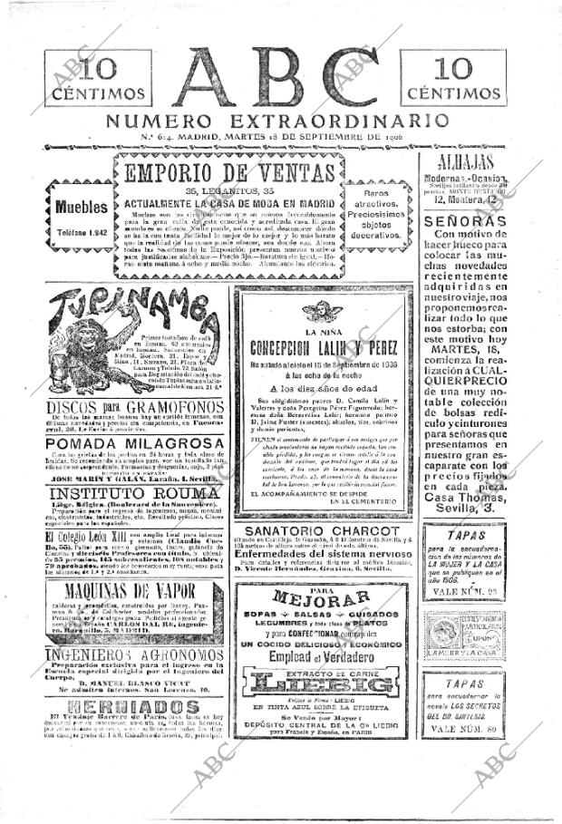 ABC MADRID 18-09-1906 página 1