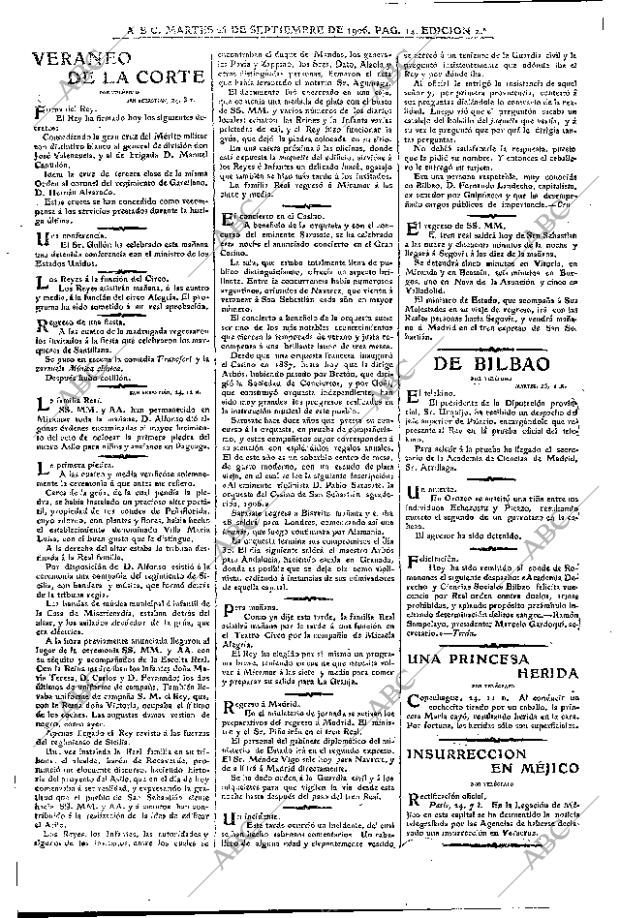 ABC MADRID 25-09-1906 página 14