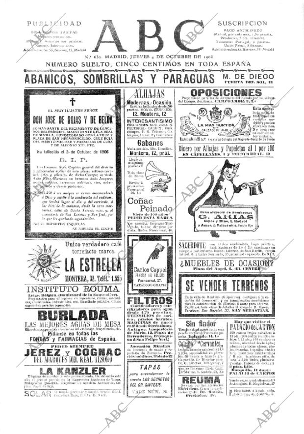 ABC MADRID 04-10-1906 página 1