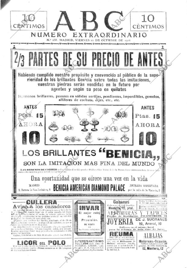 ABC MADRID 12-10-1906 página 1