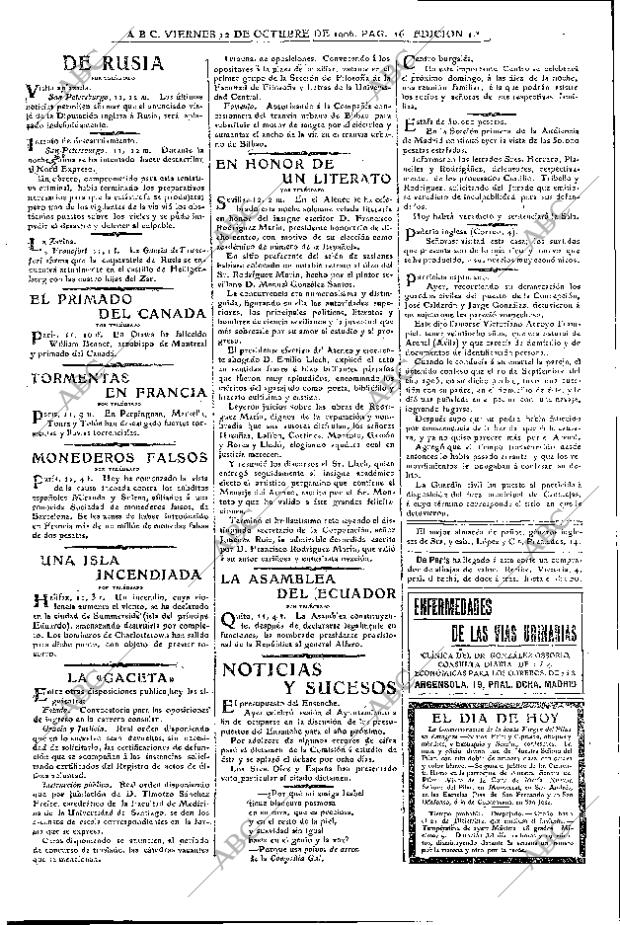 ABC MADRID 12-10-1906 página 16