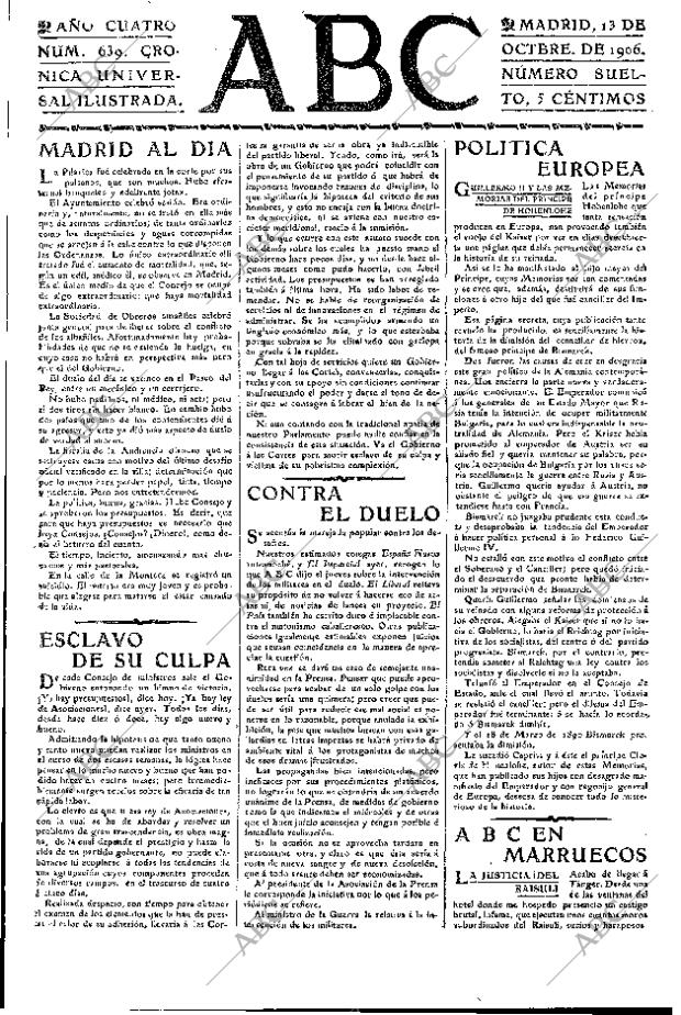 ABC MADRID 13-10-1906 página 3