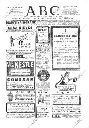ABC MADRID 15-10-1906 página 1
