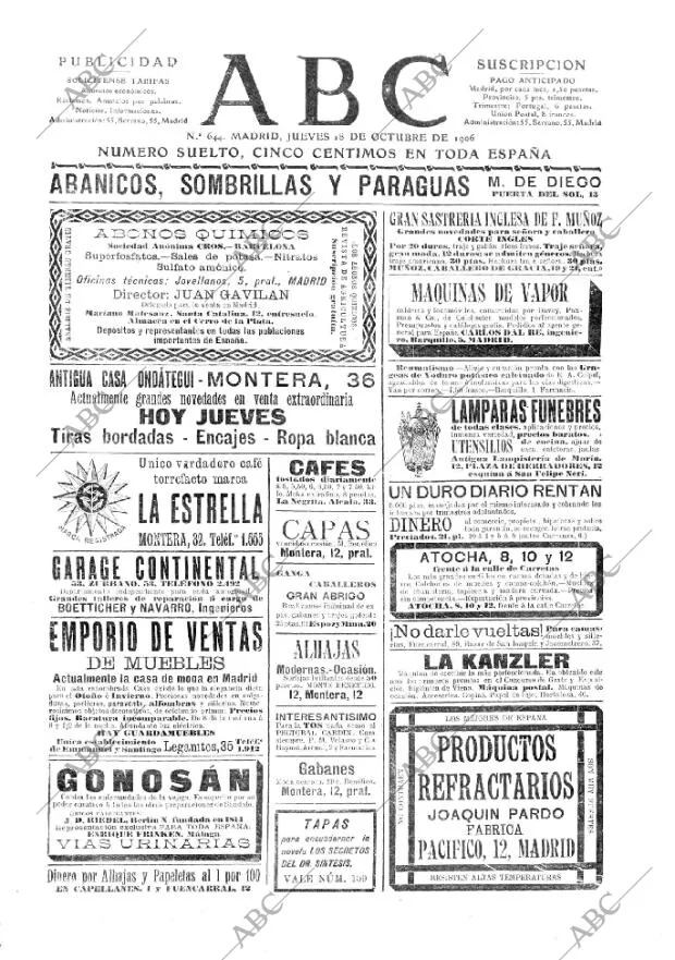ABC MADRID 18-10-1906 página 1