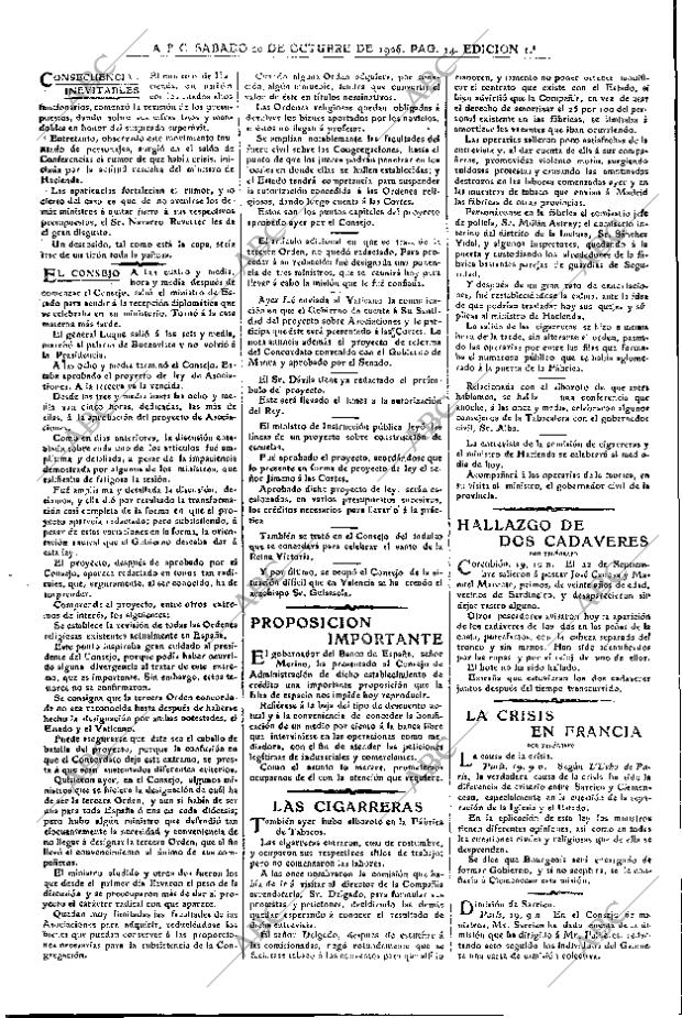 ABC MADRID 20-10-1906 página 14