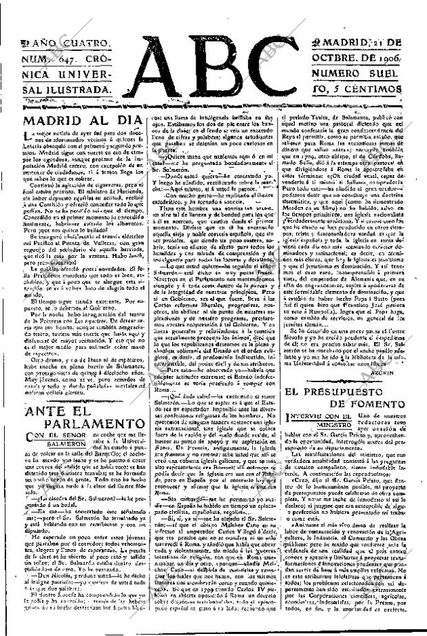 ABC MADRID 21-10-1906 página 3
