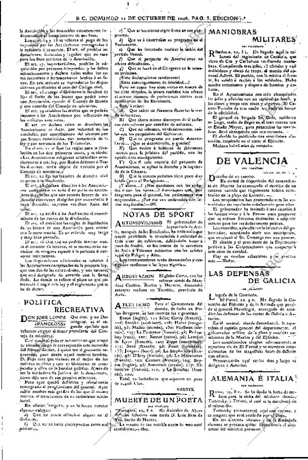 ABC MADRID 21-10-1906 página 5