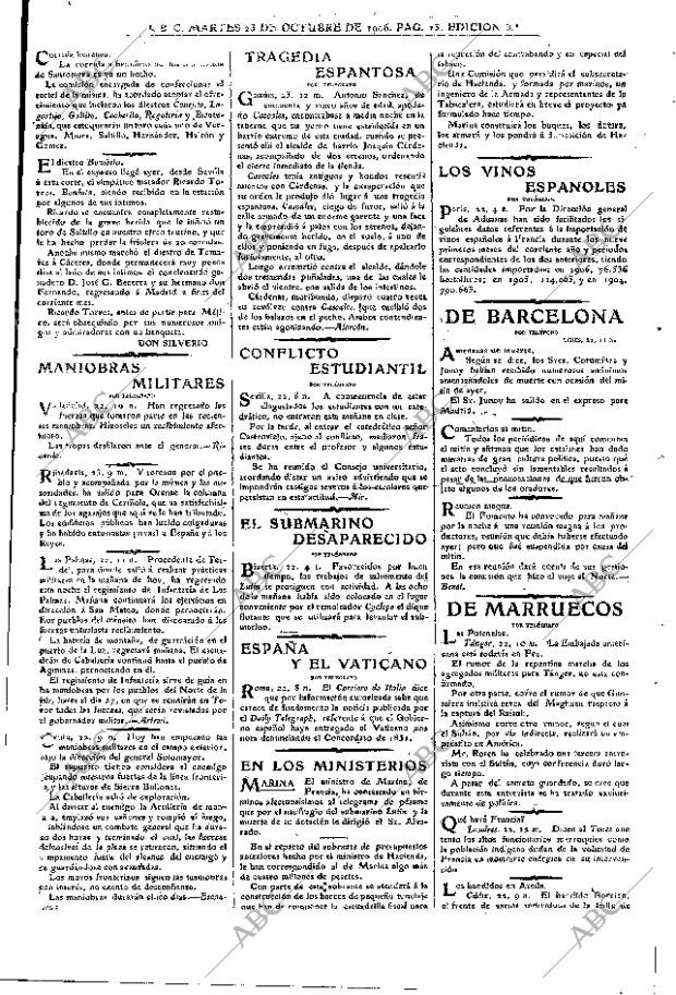 ABC MADRID 23-10-1906 página 13