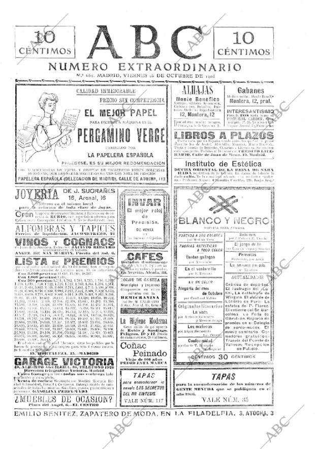 ABC MADRID 26-10-1906 página 1