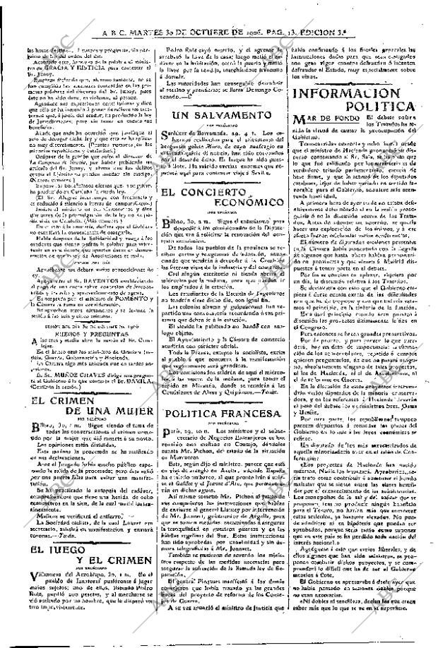 ABC MADRID 30-10-1906 página 13