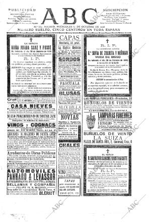 ABC MADRID 31-10-1906 página 1