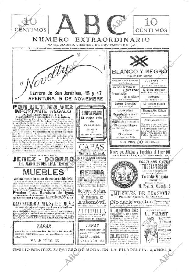 ABC MADRID 02-11-1906 página 1