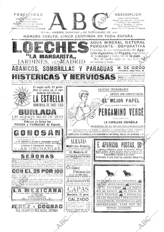 ABC MADRID 04-11-1906 página 1