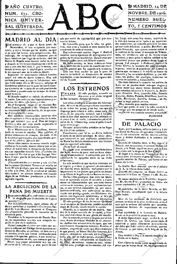 ABC MADRID 14-11-1906 página 3