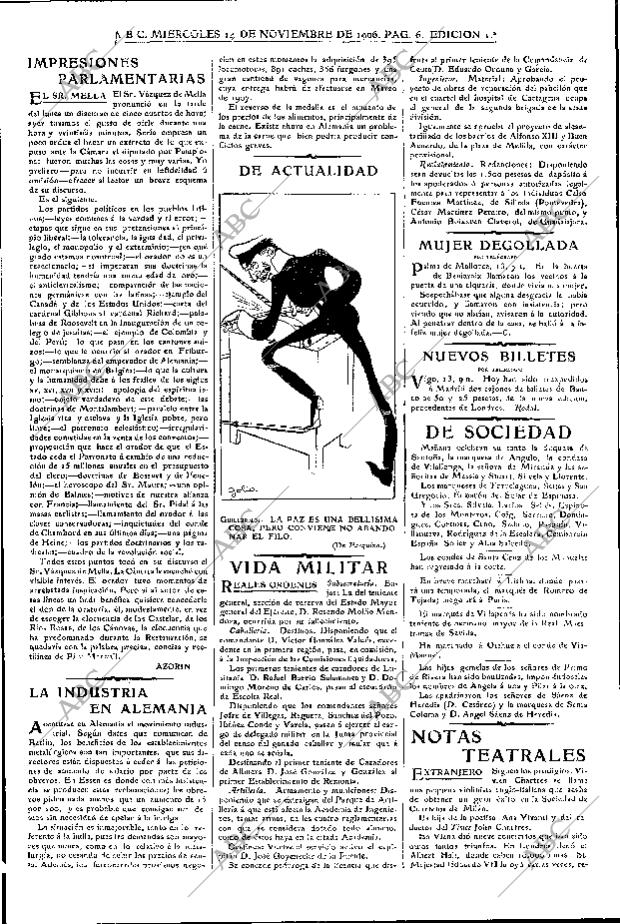 ABC MADRID 14-11-1906 página 6