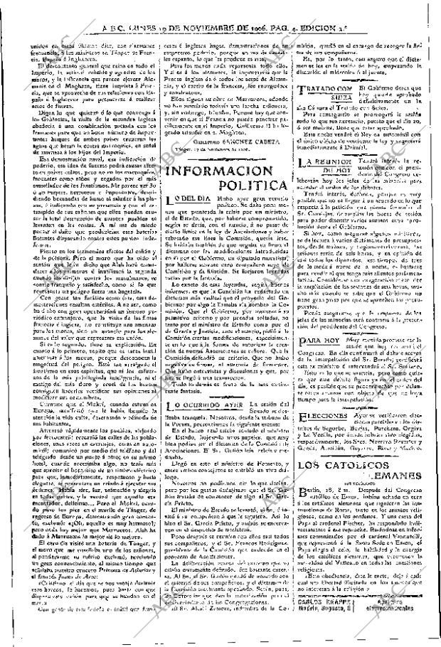 ABC MADRID 19-11-1906 página 4