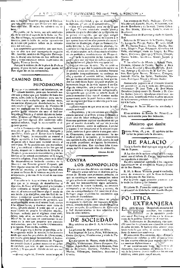 ABC MADRID 19-11-1906 página 6