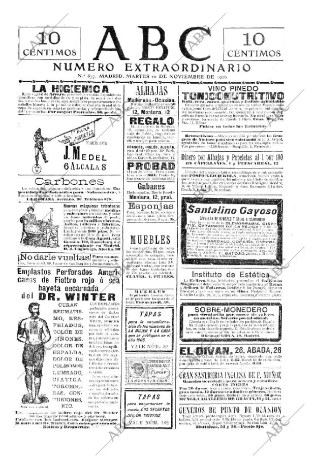 ABC MADRID 20-11-1906 página 1