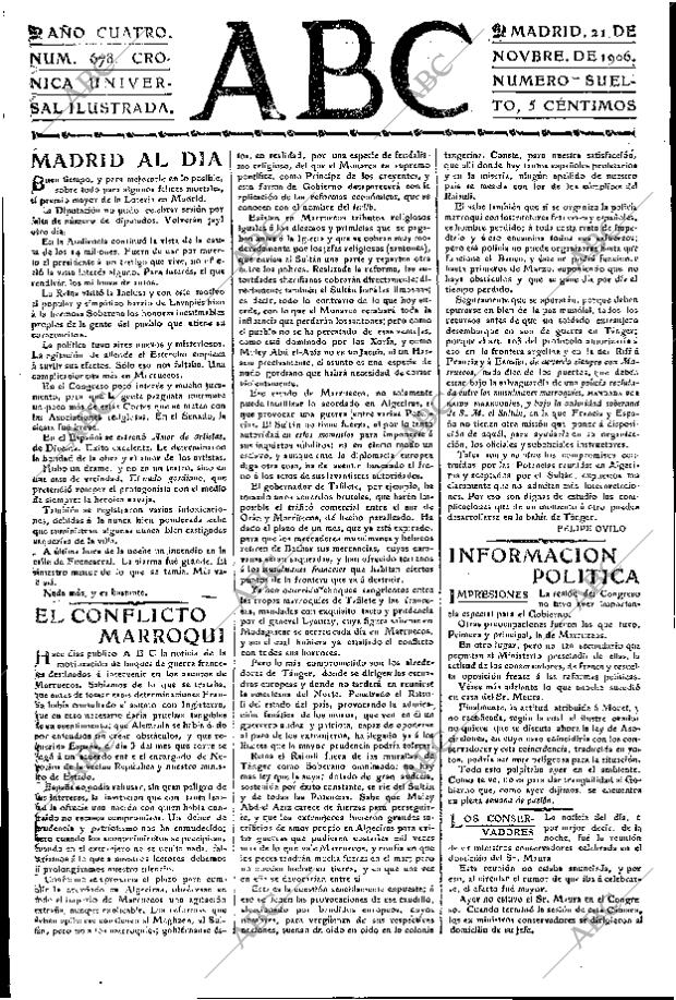 ABC MADRID 21-11-1906 página 3