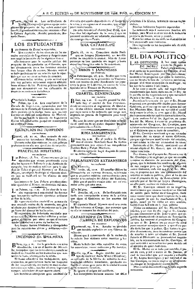 ABC MADRID 29-11-1906 página 11