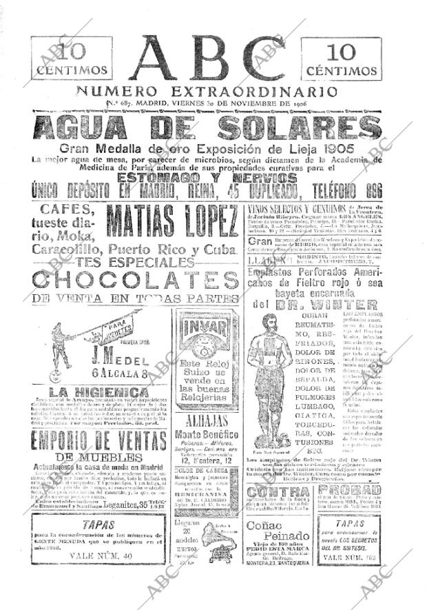 ABC MADRID 30-11-1906 página 1