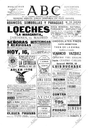 ABC MADRID 16-12-1906 página 1