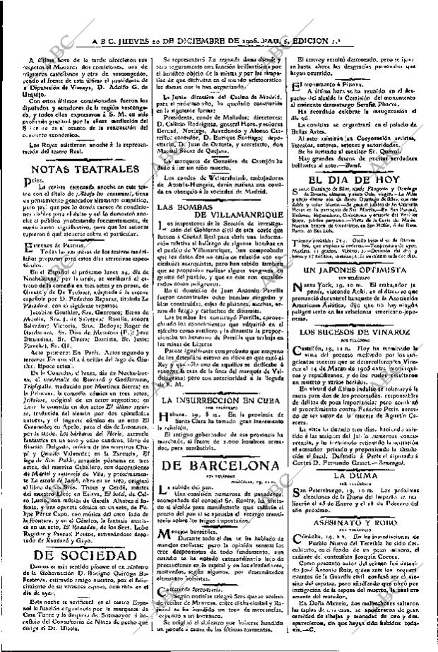 ABC MADRID 20-12-1906 página 5