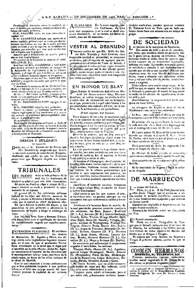 ABC MADRID 22-12-1906 página 10