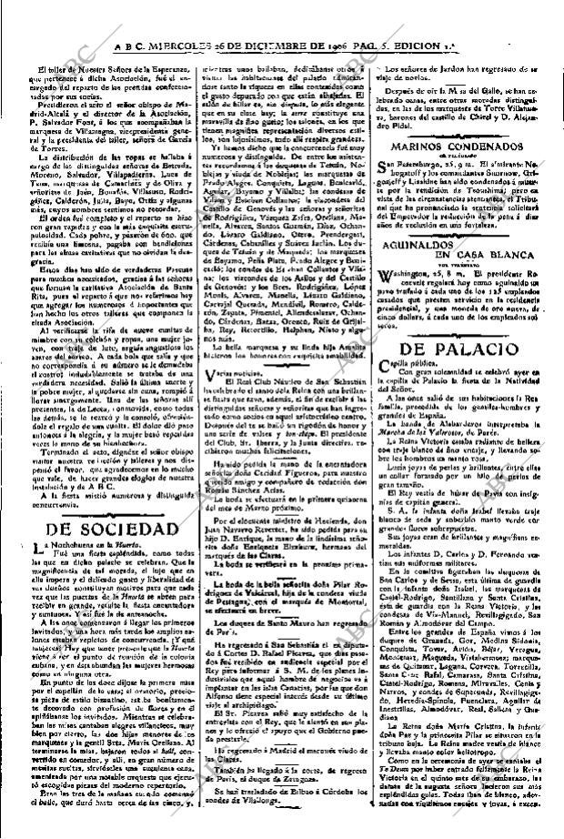 ABC MADRID 26-12-1906 página 5