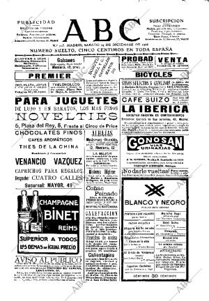 ABC MADRID 29-12-1906 página 1