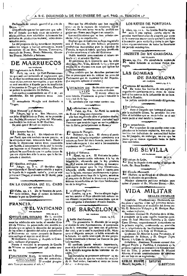 ABC MADRID 30-12-1906 página 11