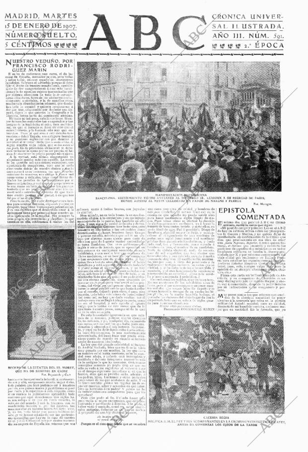 ABC MADRID 15-01-1907 página 1