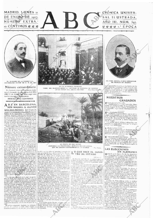 ABC MADRID 21-01-1907 página 1