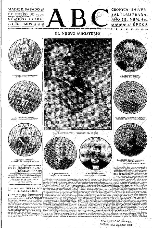 ABC MADRID 26-01-1907 página 1