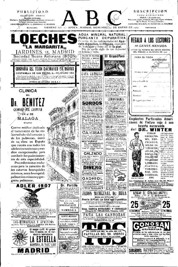 ABC MADRID 27-01-1907 página 6