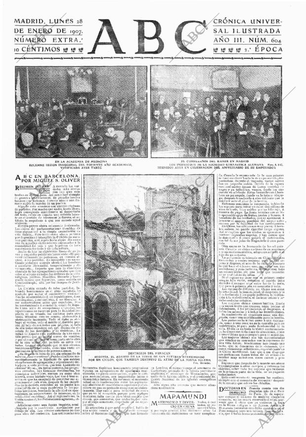 ABC MADRID 28-01-1907 página 1