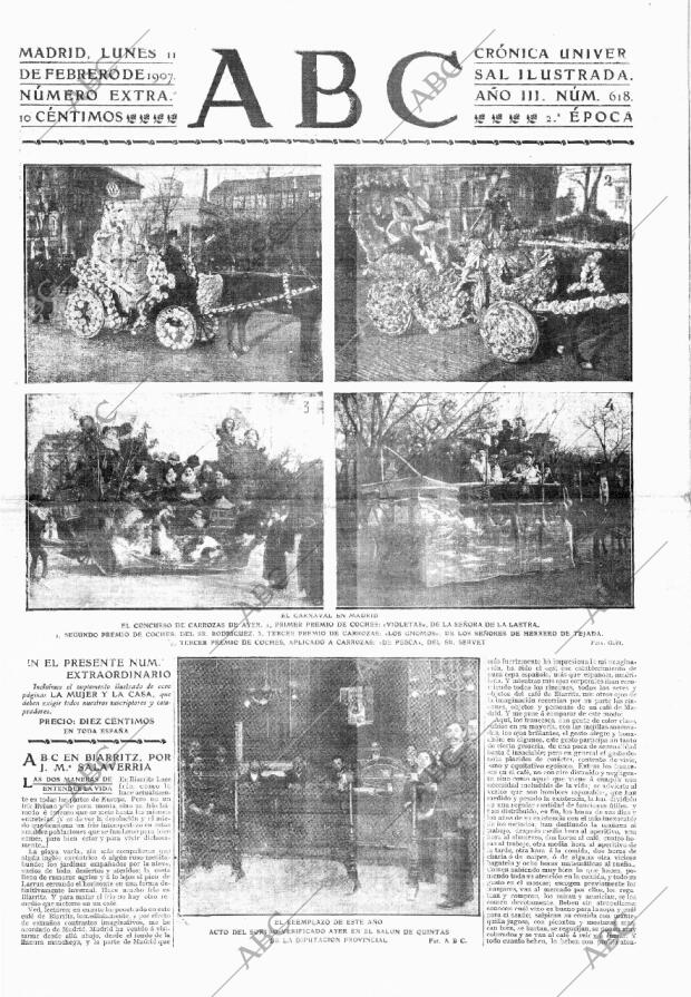 ABC MADRID 11-02-1907 página 1